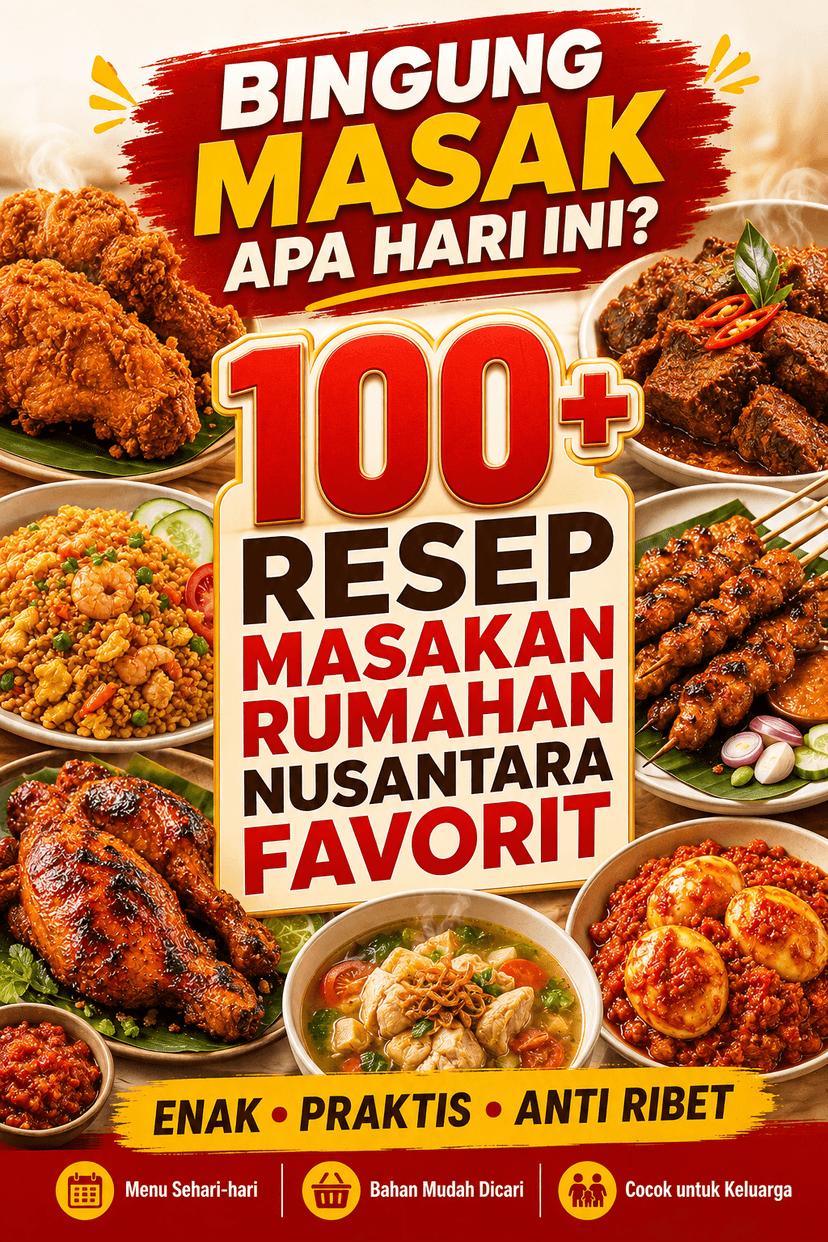 100+ RESEP MASAKAN RUMAHAN FAVORIT
